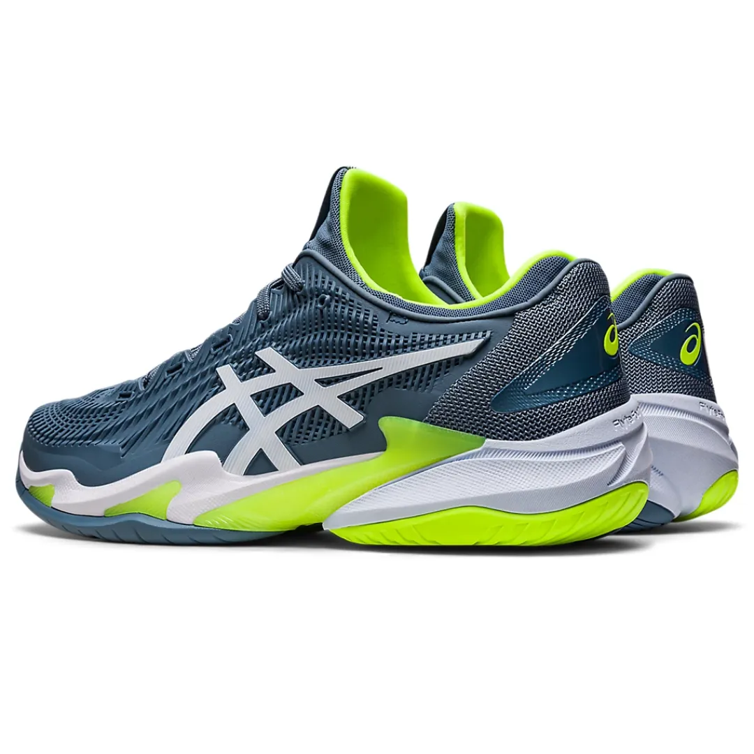 Asics Court FF 3 Tennis Shoes - Steel Blue/White Quick lacing