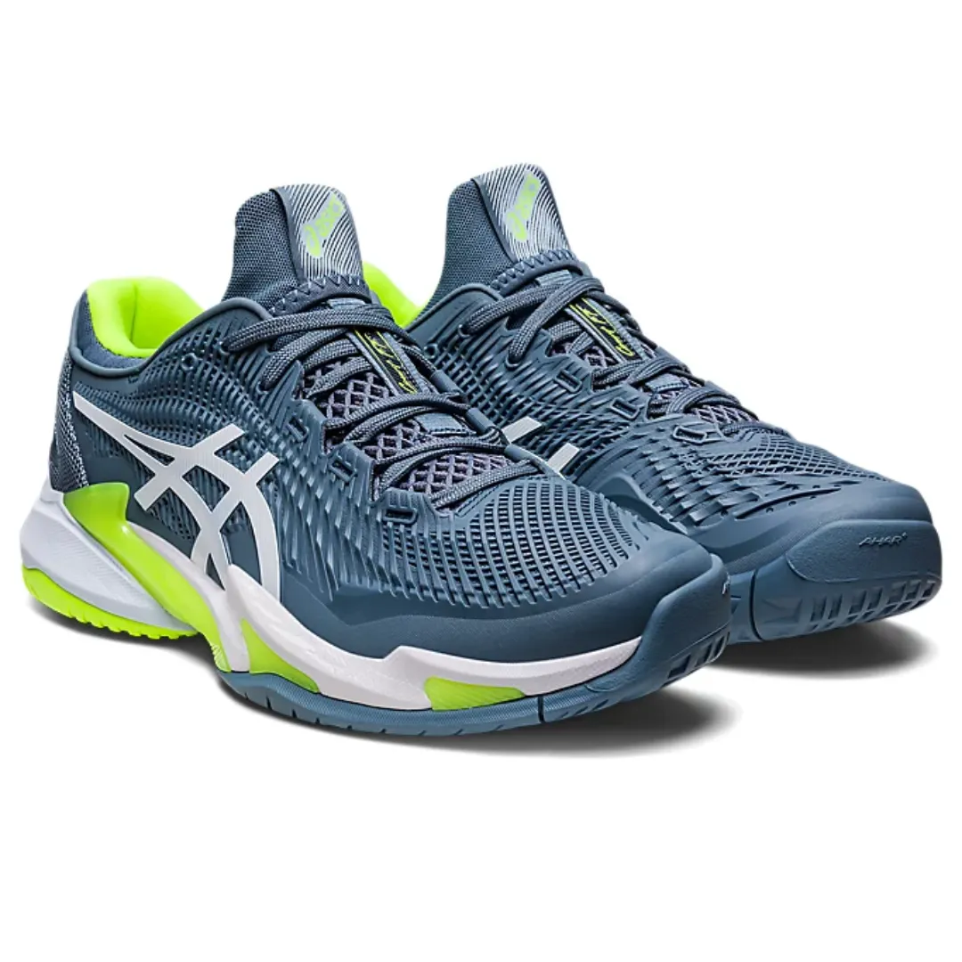 Asics Court FF 3 Tennis Shoes - Steel Blue/White Urban Running Contoured Footbed