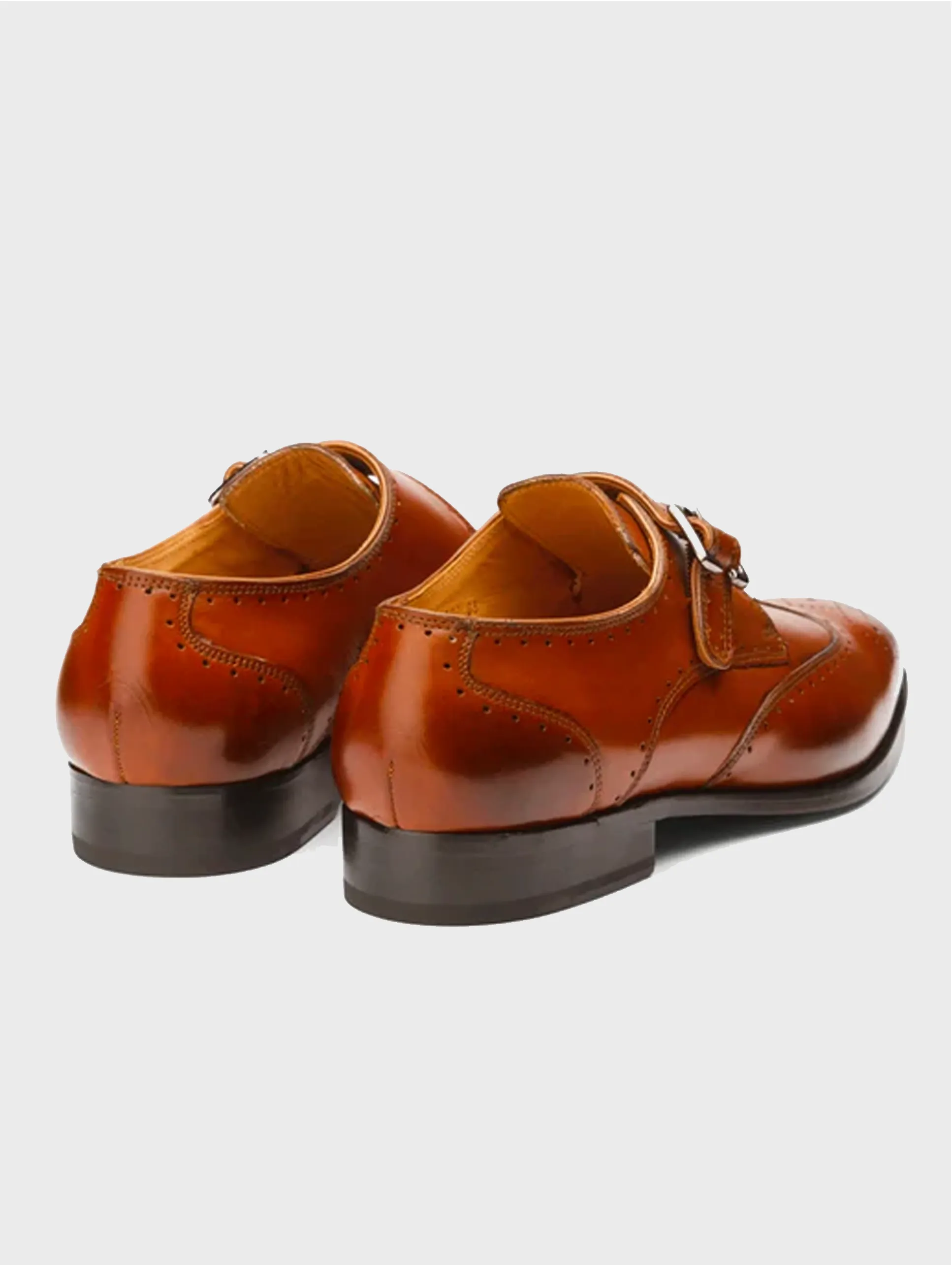 Classic Style Kaiser Single Monk-strap - Cognac