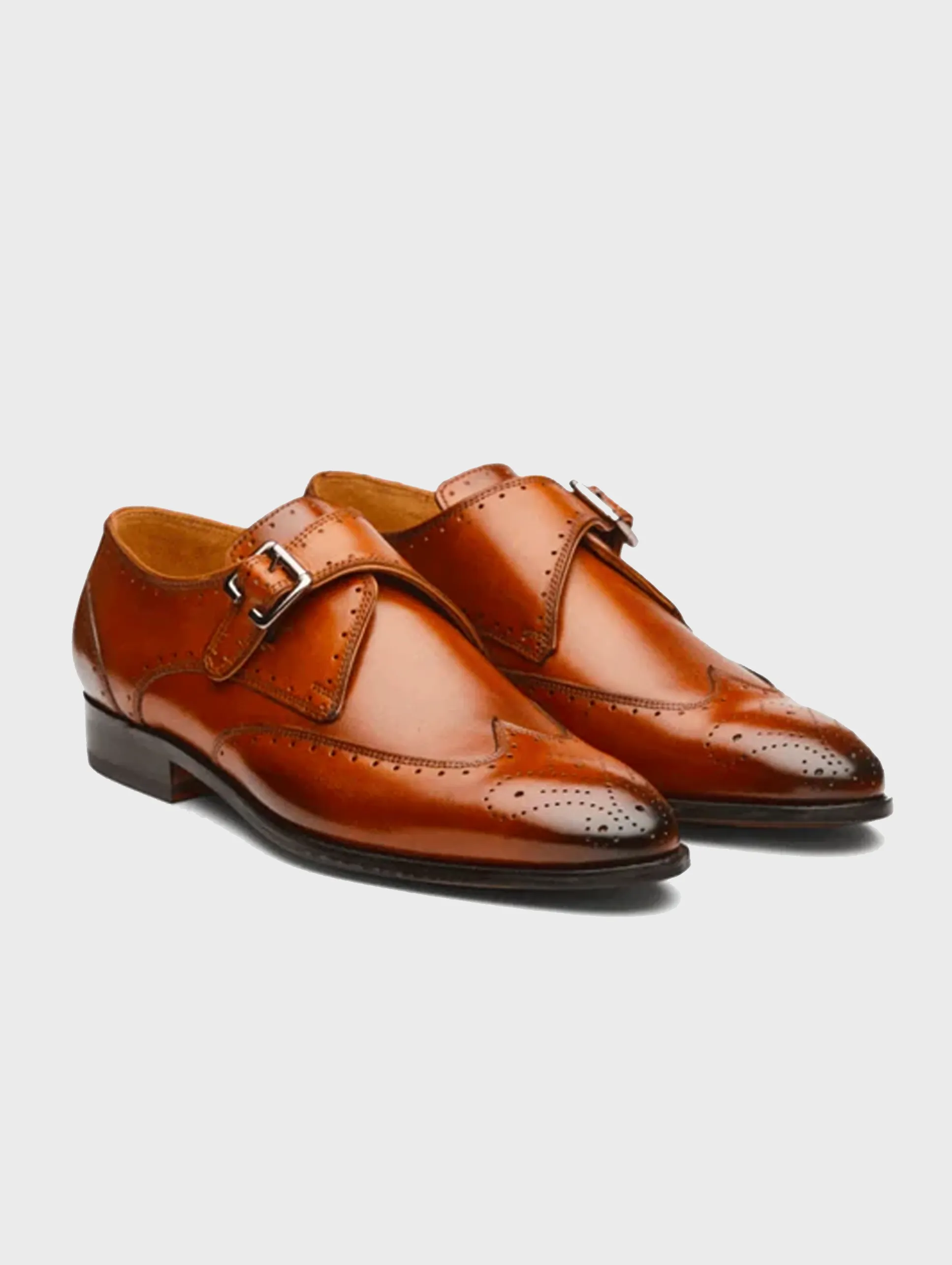 Kaiser Single Monk-strap - Cognac Designer Label Base Fit