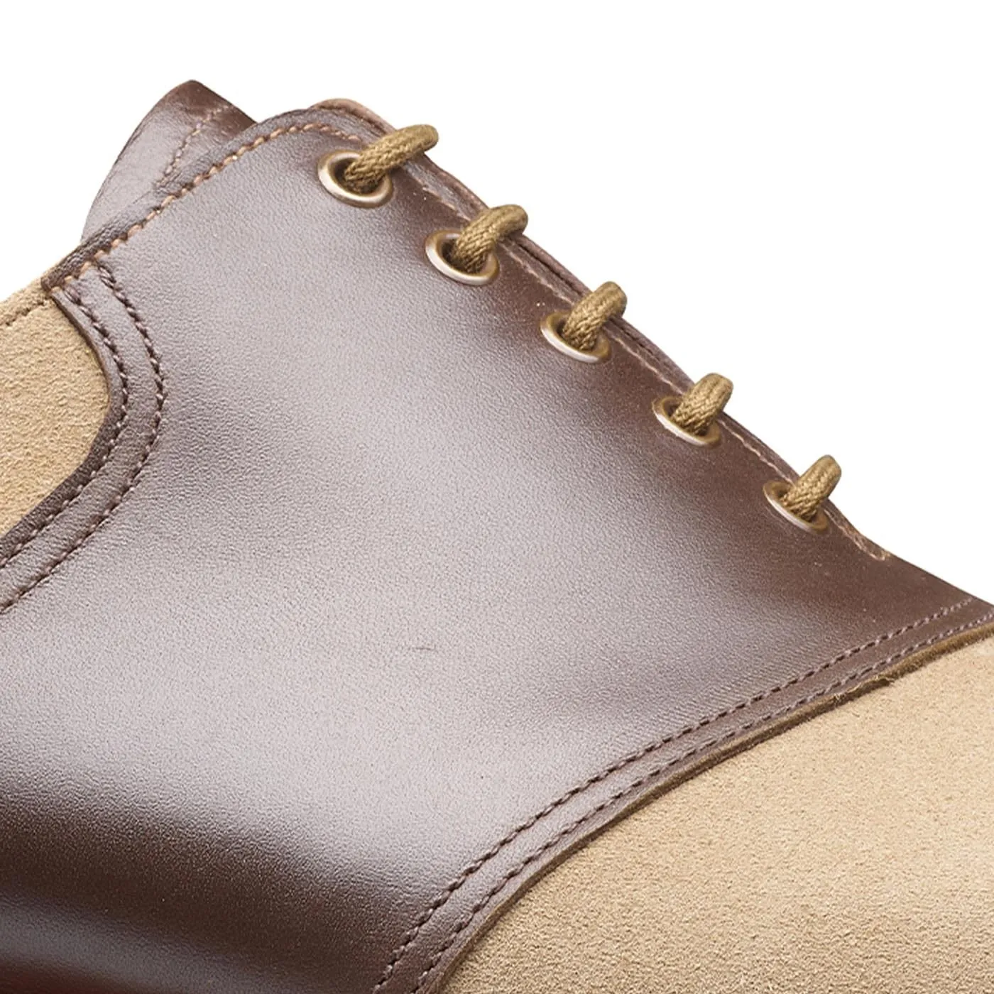 Penn Khaki Suede & Dark Brown Wax Calf Elegant Comfort