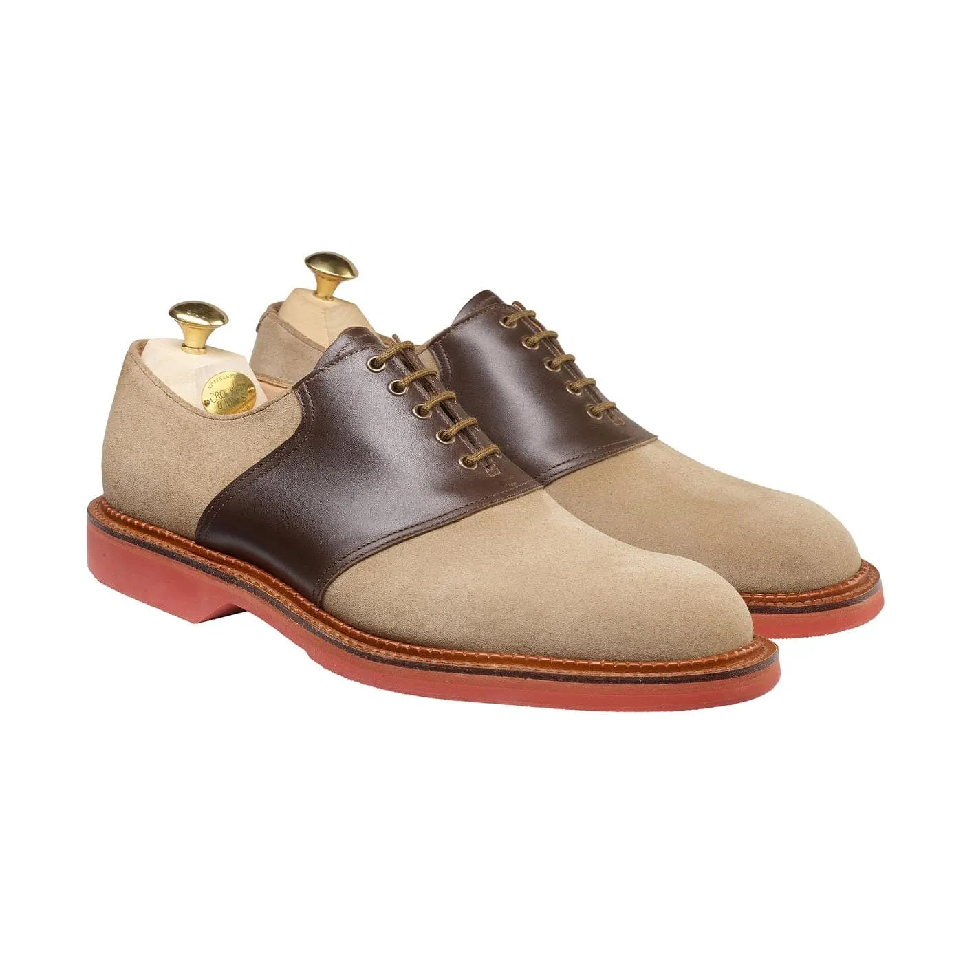 Trendy Footwear Work Ready Shoes Penn Khaki Suede & Dark Brown Wax Calf