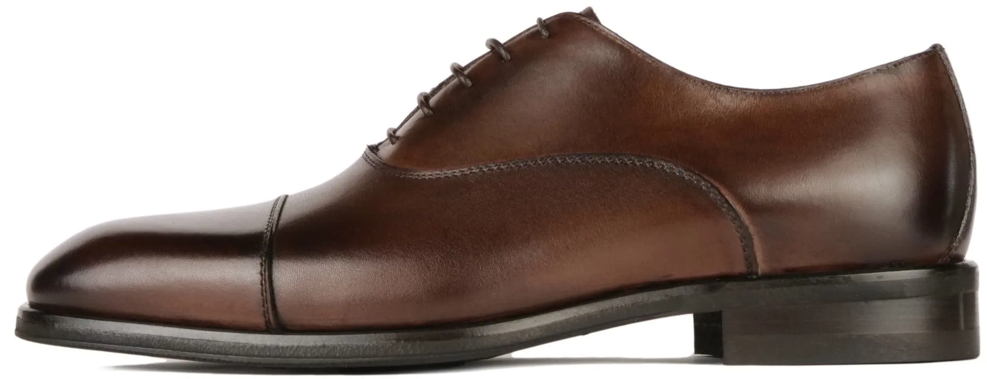 Eton Cap Toe Oxford Brown Vibram Sole Versatile Design Comfortable Office