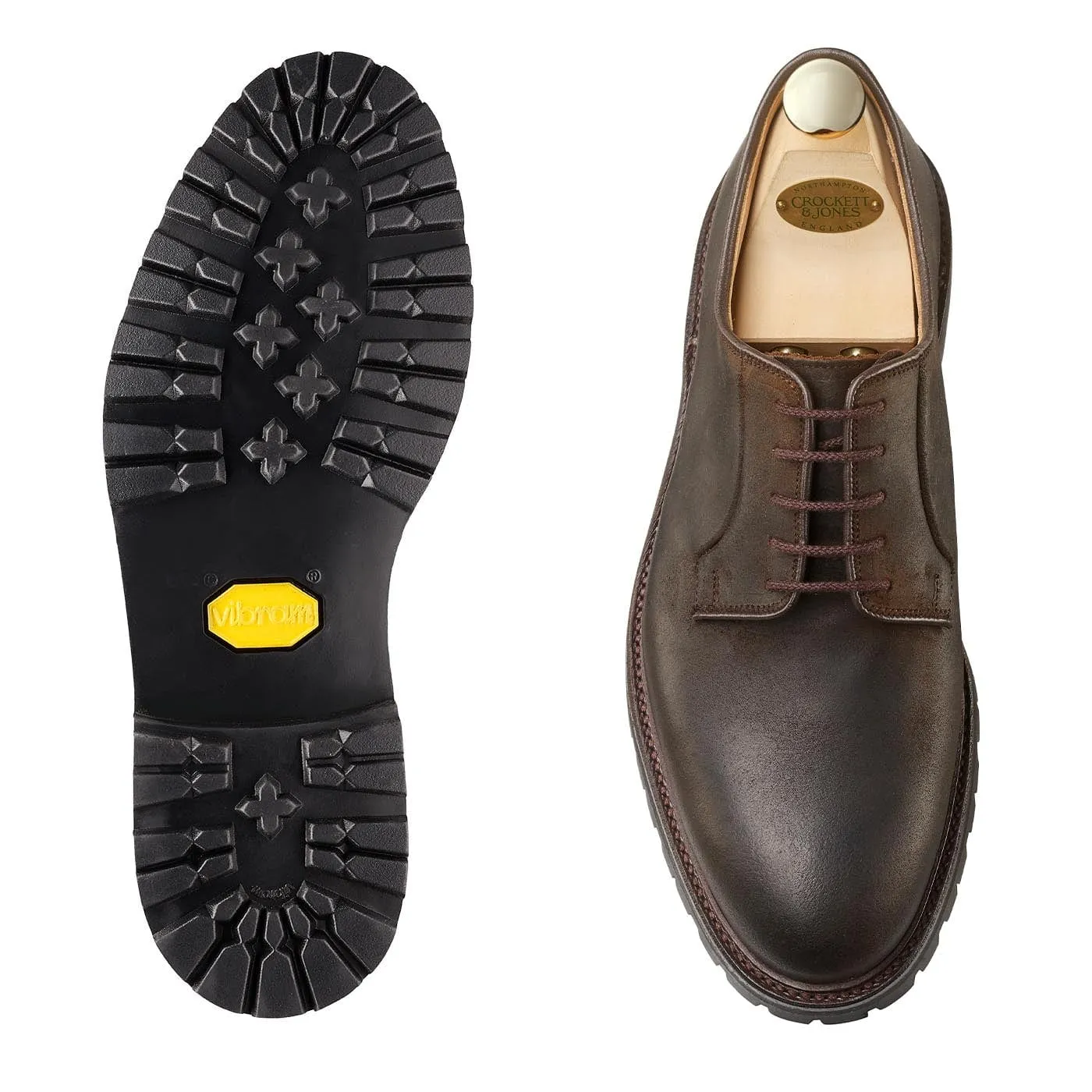 Formal Look Neutral Finish Lanark 3 Dark Brown Rough-Out Suede