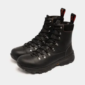 TWISTON // MATT BLACK Leather Comfort Fit Breathable Inner Lining