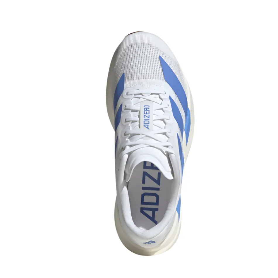Adidas Women's Adizero Evo SL Running Shoes in FTWR White/Blue Fusion/Off White AW25 lugged outsole shoes