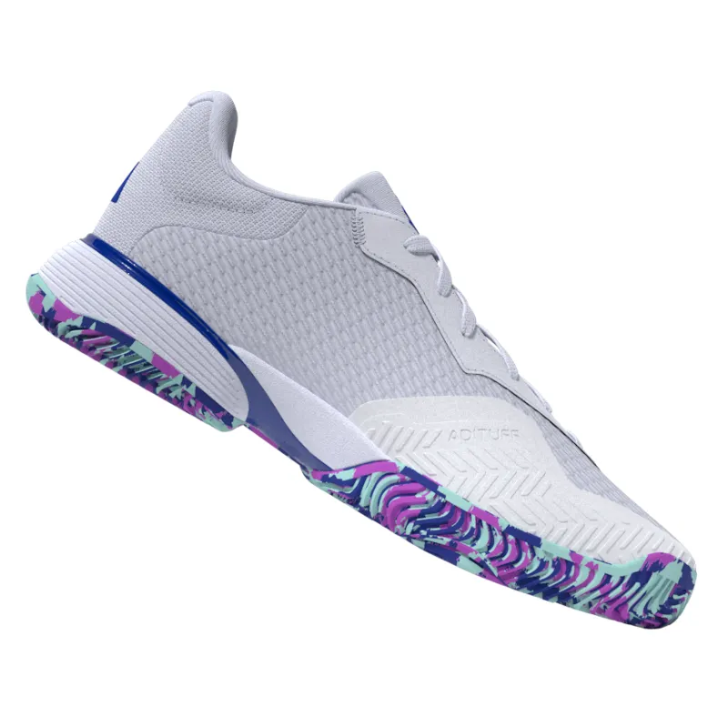 Adidas Performance Barricade Junior Tennis Shoes - FTWWHT/LUCBLU/SEFLAQ Shock Resistance Functional Fit
