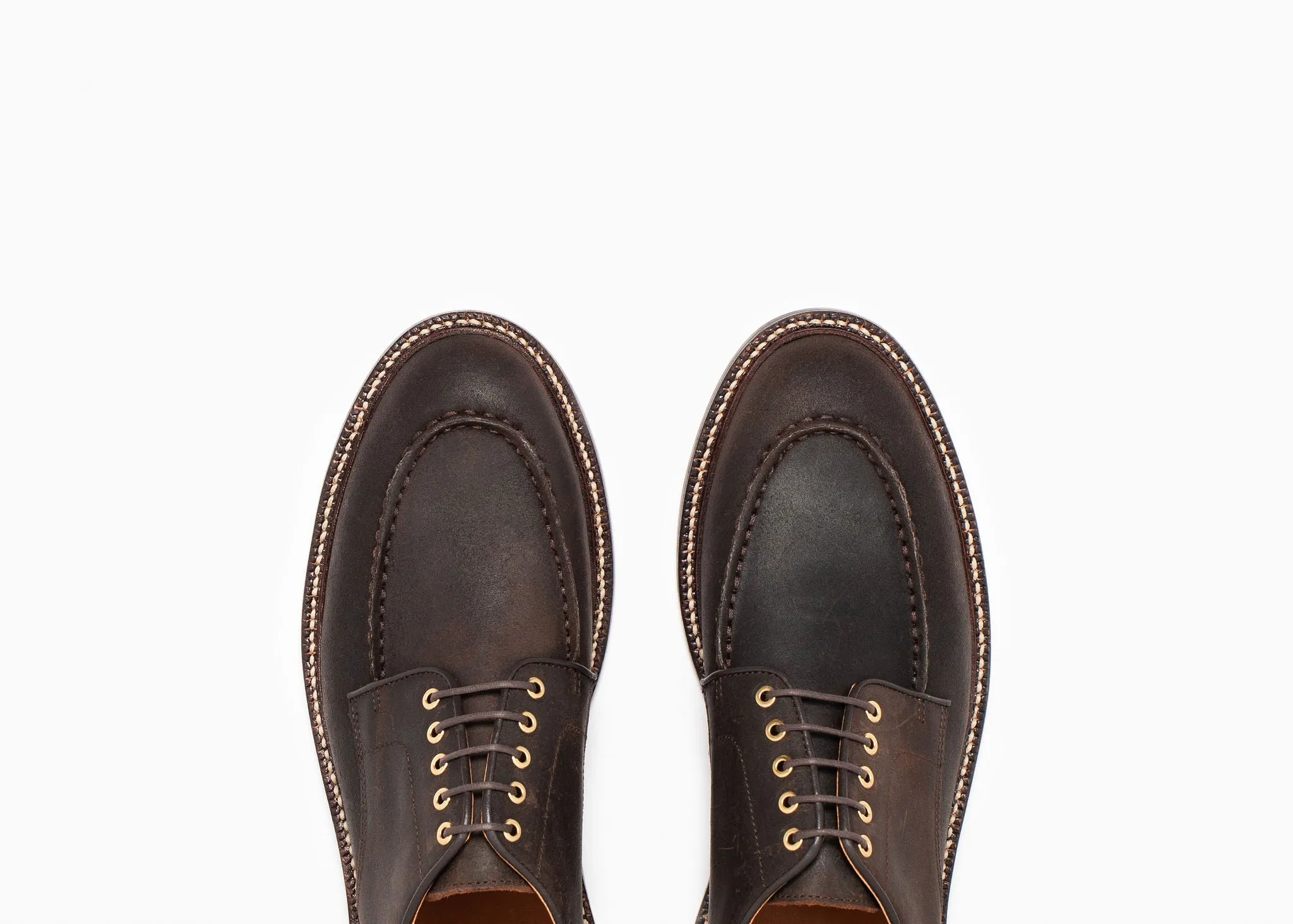 Moc Toe Derby Tobacco Waxed Commander Easy Style Everyday Versatility