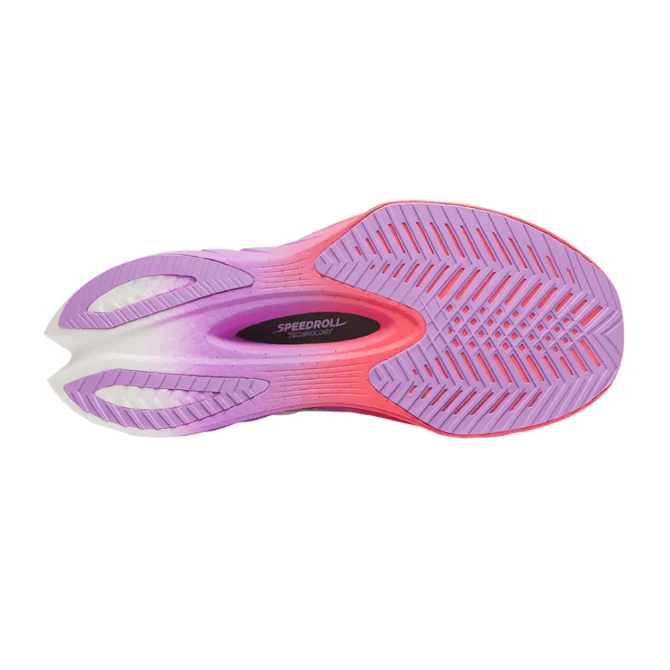 Saucony Women's Endorphin Pro 4 Running Shoes in White/Crocus AW25 music - themed running gear