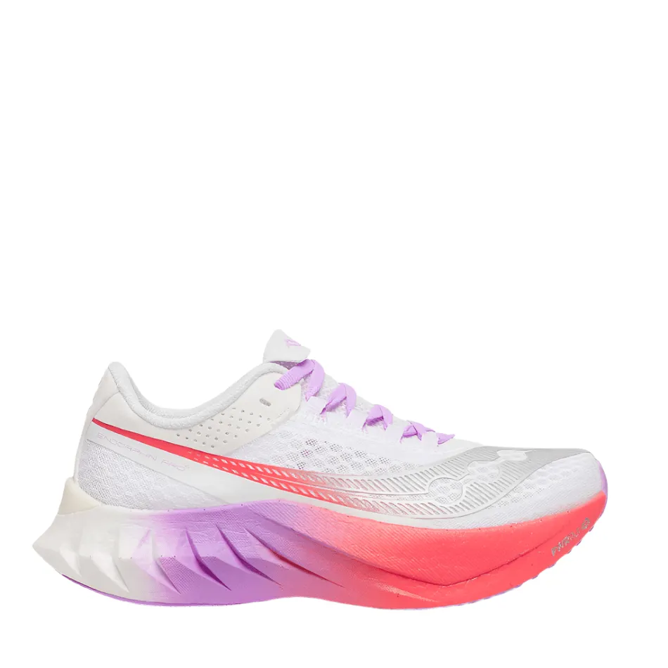 Saucony Women's Endorphin Pro 4 Running Shoes in White/Crocus AW25 Proven result continuous running gear