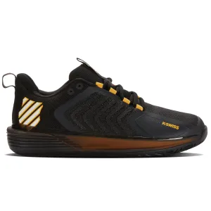 Foam Midsole Breathable Lining K Swiss Ultrashot 3 Men Tennis Shoes - Moonless Night/Amber Yellow