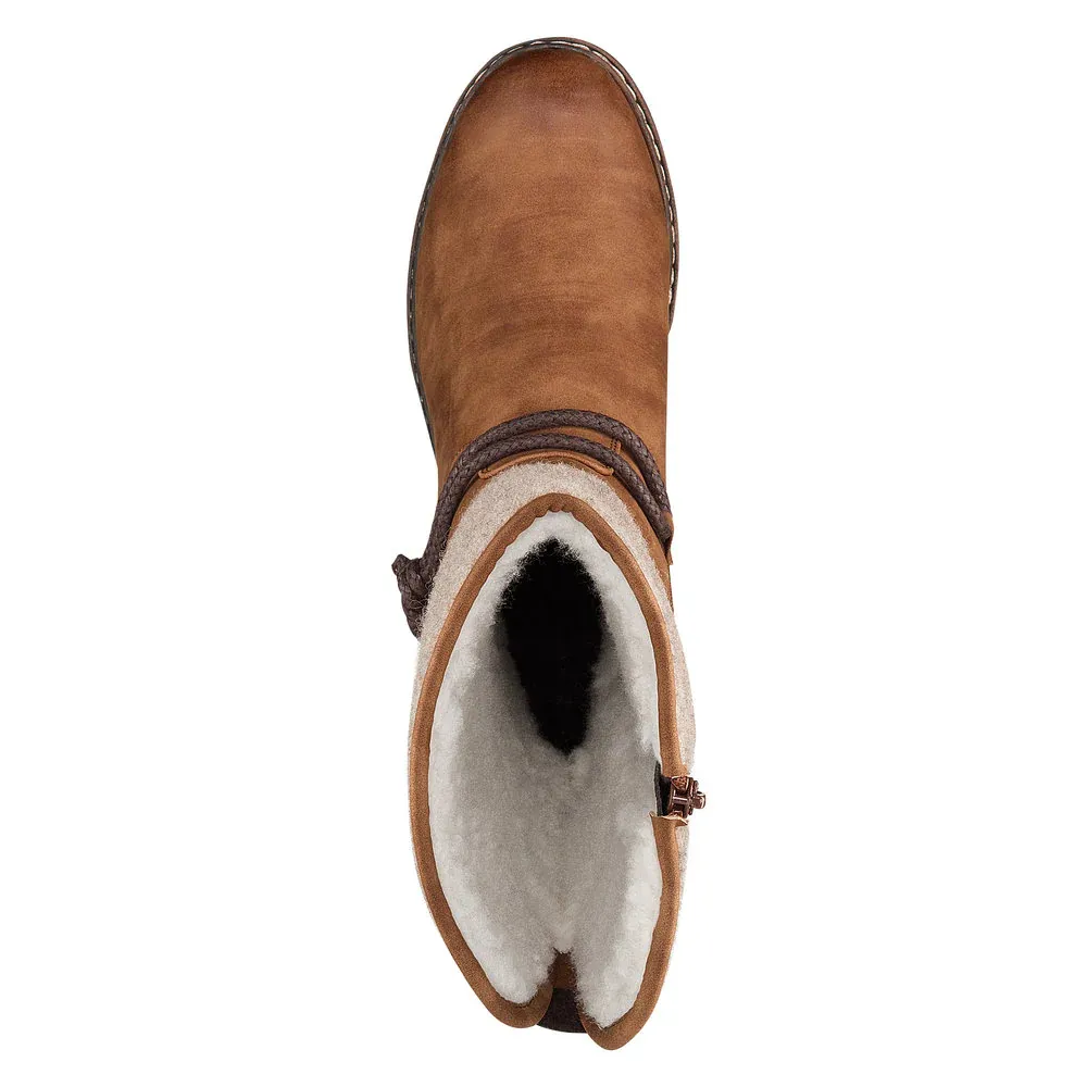 Rieker Dominika 74 Noce/Kastanie/Wood High Boot (Women's) All-Weather Protection
