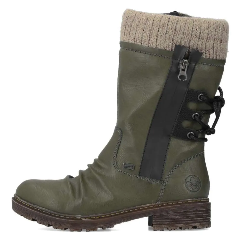 Rieker Dominika 56 Forest/Black/Stein Boot (Women's) Winter Ready Boots