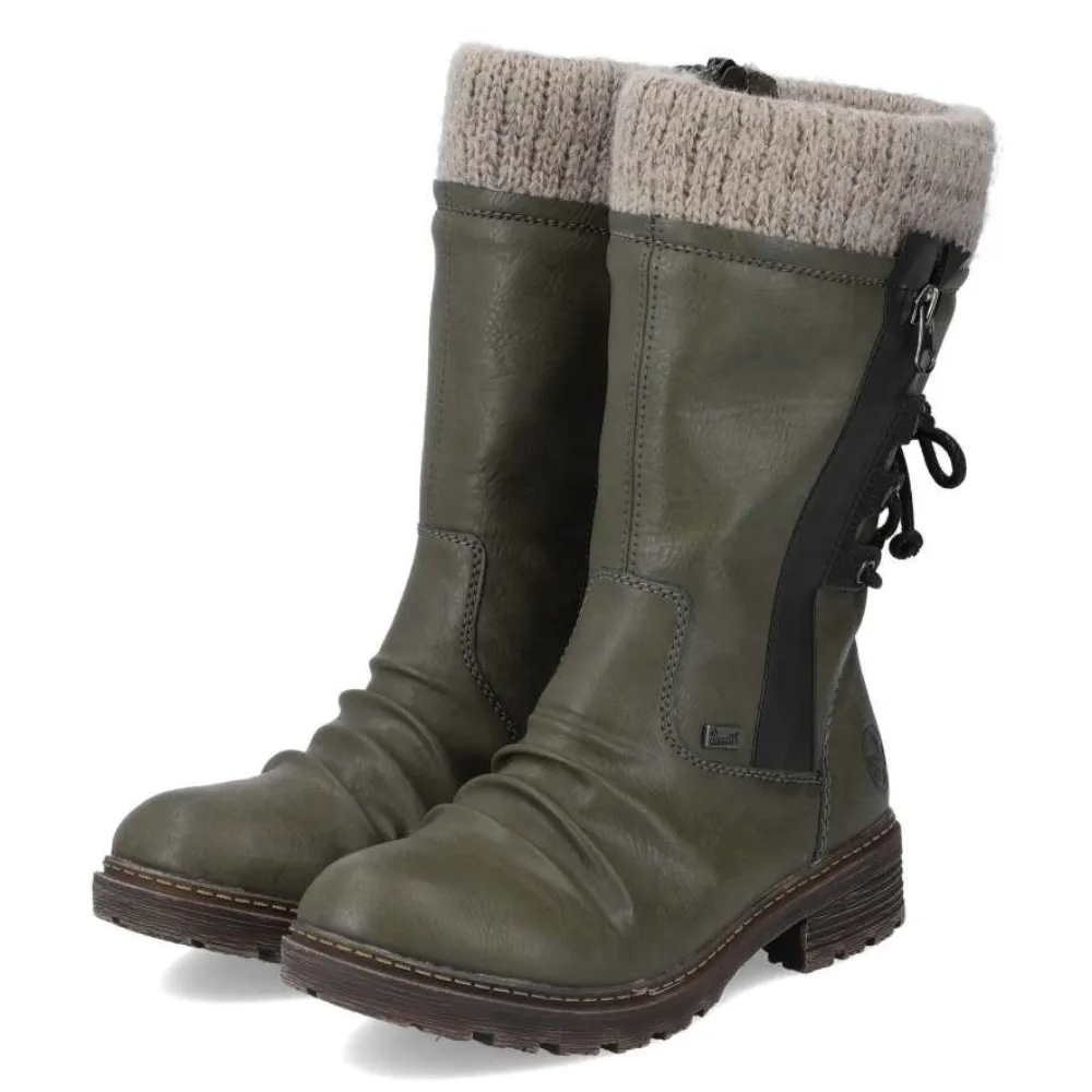 Heavy Snow Gear Rieker Dominika 56 Forest/Black/Stein Boot (Women's)