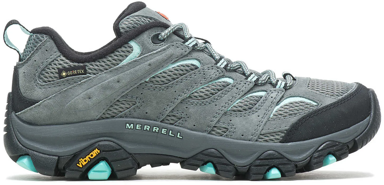 Merrell Moab 3 GORE-TEX Womens Walking Shoes - Grey Padded Tongue