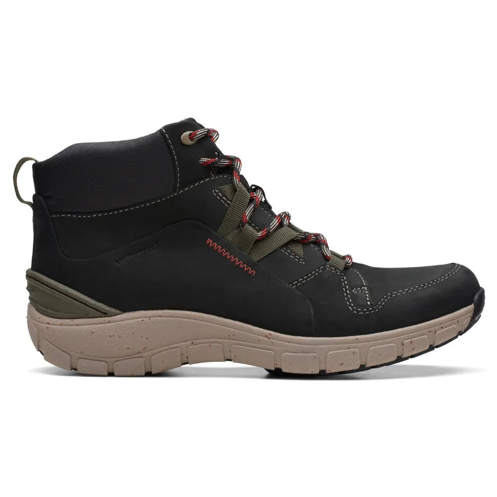 Clarks Wave Summit AP Black Combi Boot (Women's) Winter Terrain