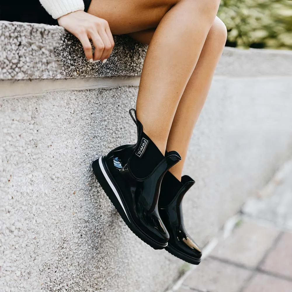 All Day Comfort Active Protection Boots Ava Black Women's Rain Boots