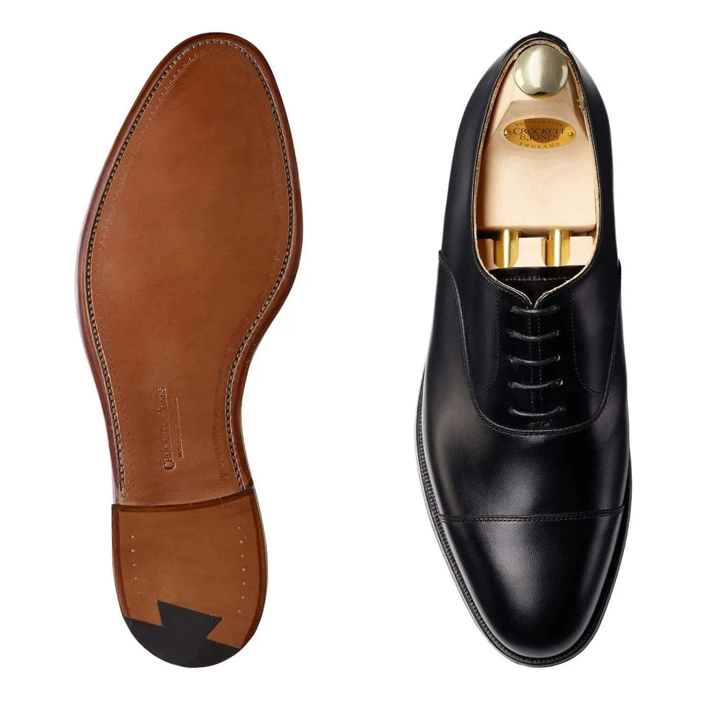 Comfortable Straps Connaught Black Calf (F Fitting)