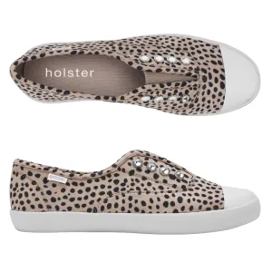 Ruby - Tan Cheetah Leather Secure fit
