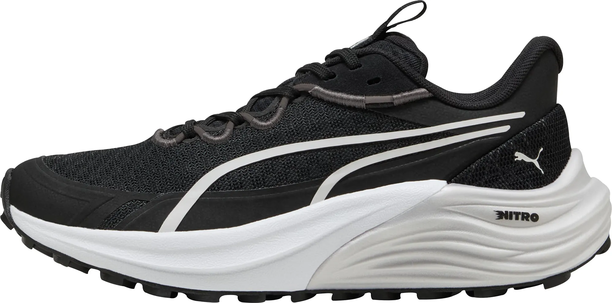 Puma Electrify Nitro 4 Womens Trail Running Shoes - Black Padded Heel geometry enables better weight distribution