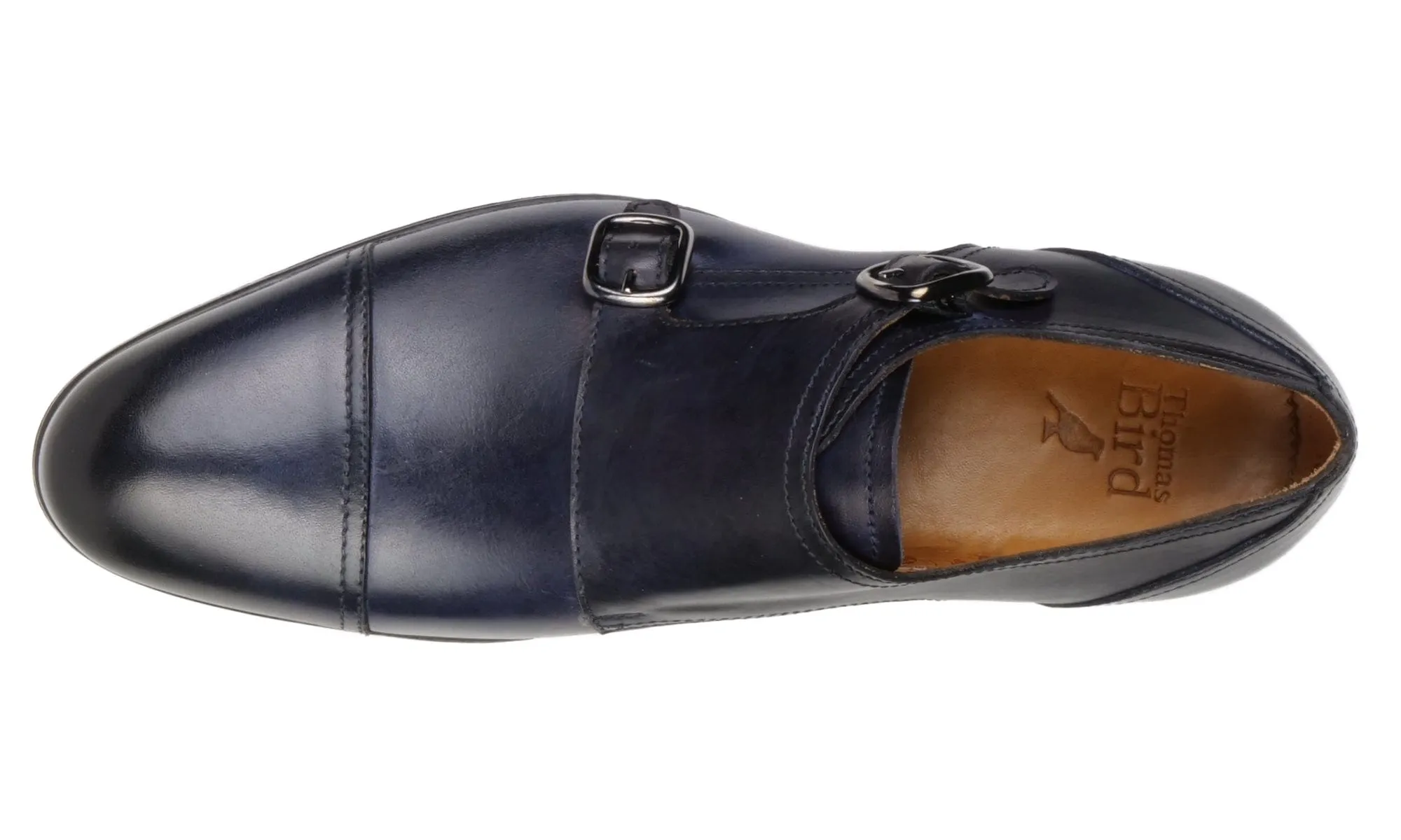 Bourne Monk Strap Blue Patent Finish Networking Night