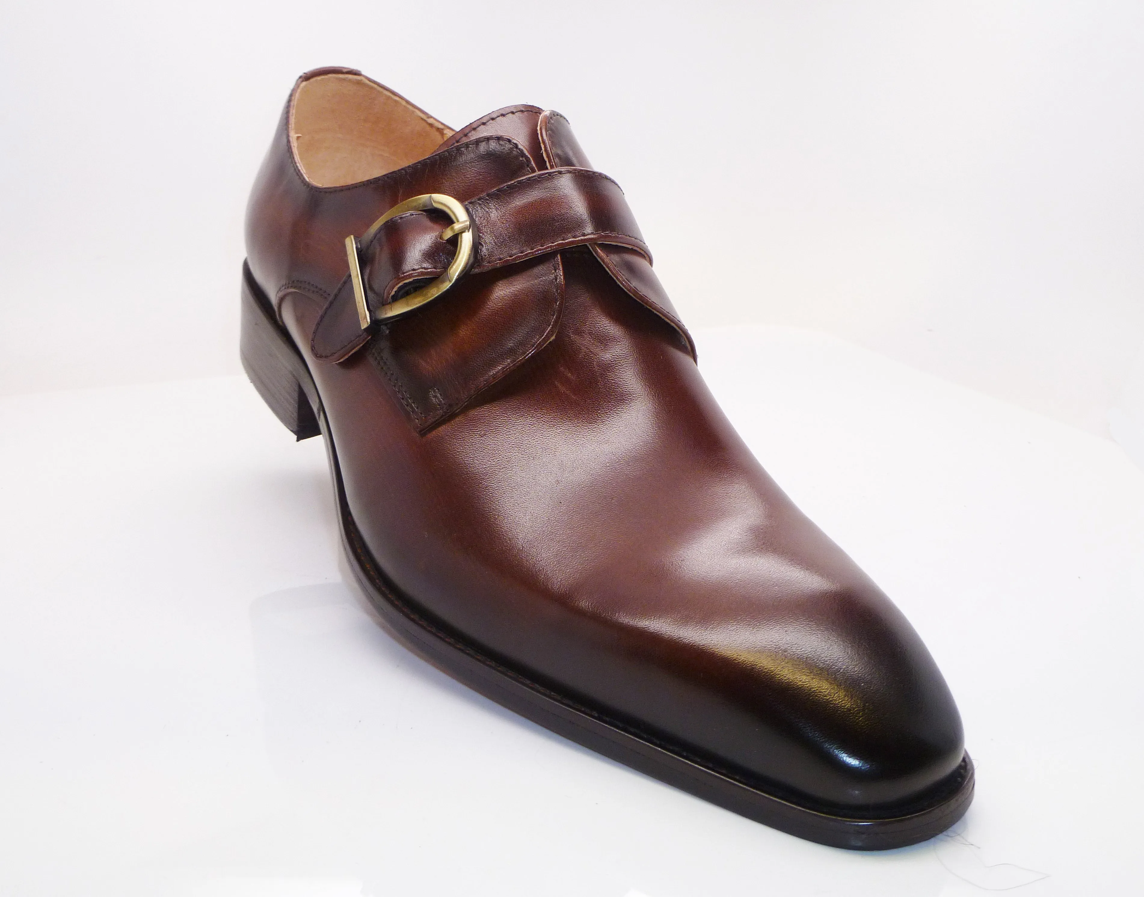 Main Move Calfskin Monkstrap Chestnut