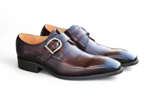 Bride Match Walk Ease Calfskin Monkstrap Chestnut