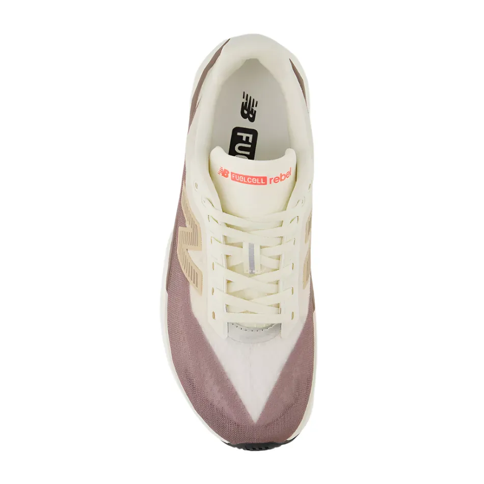 golf shoes Comfortable Cushions New Balance Women's Fuelcell Rebel v5 Running Shoes in Angora/Earth Shadow/Sea Salt AW25