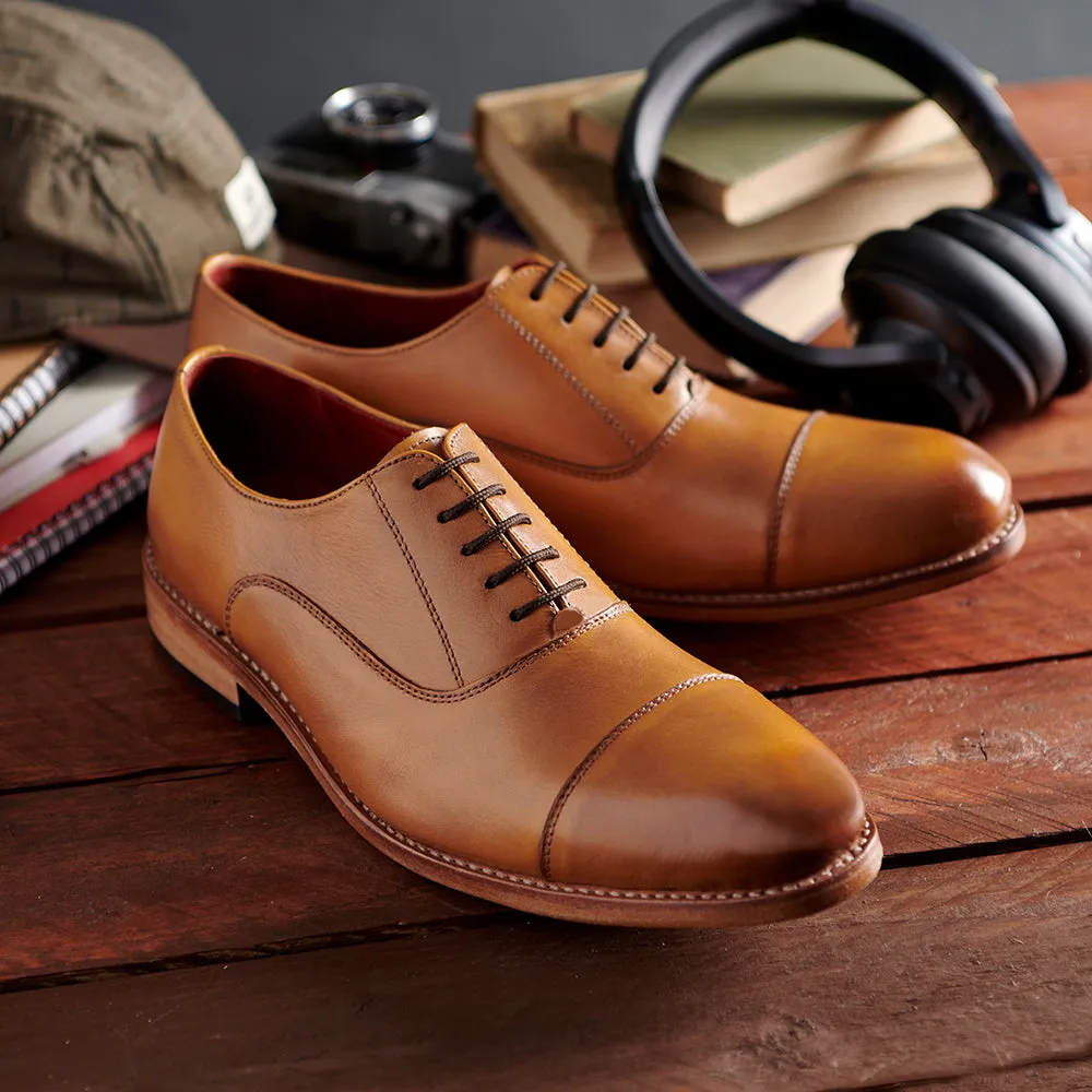 Classic Shape Oxford Shoe - Tan
