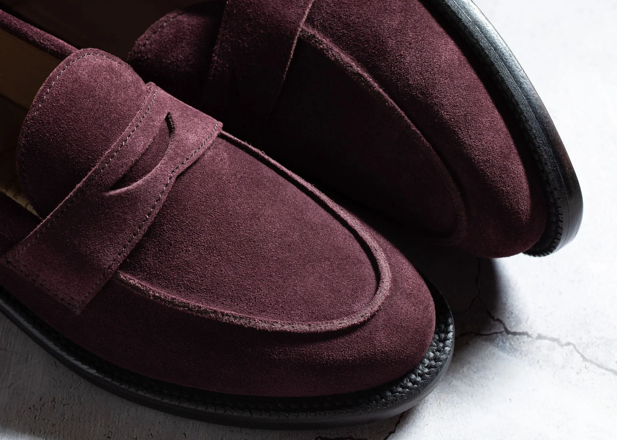 Flight Day Clara Penny Loafer Berry Suede