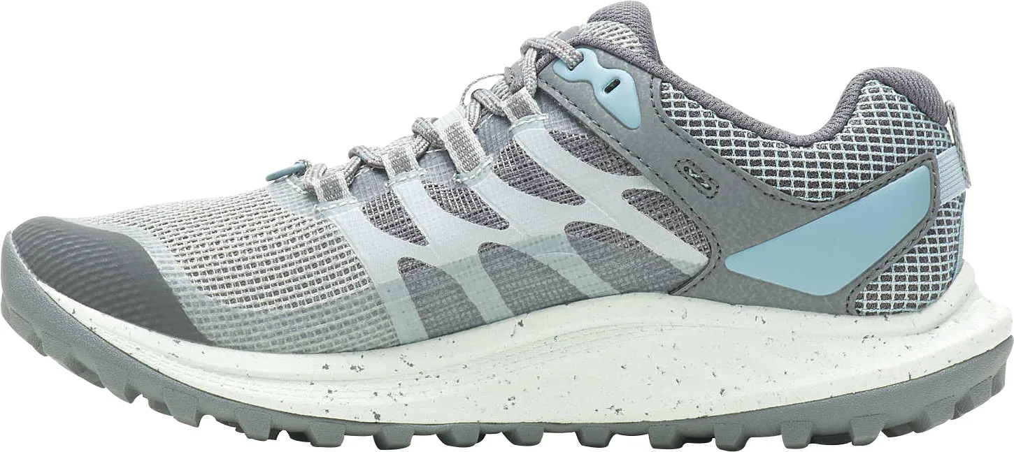 Heel Balance Merrell Antora 3 Womens Trail Running Shoes - Blue