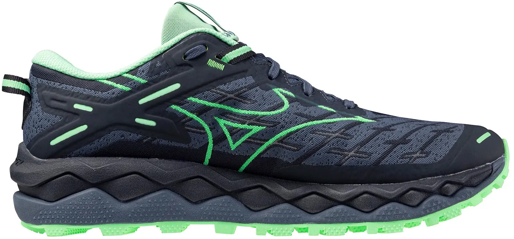 Mizuno Wave Mujin 10 Mens Trail Running Shoes - Blue Durable Fabric