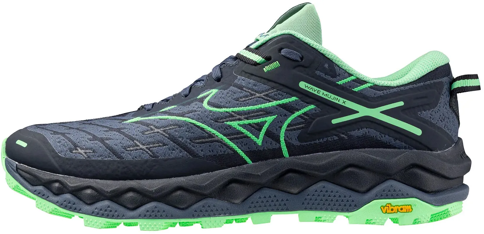 Mizuno Wave Mujin 10 Mens Trail Running Shoes - Blue Urban Runner Support Zone