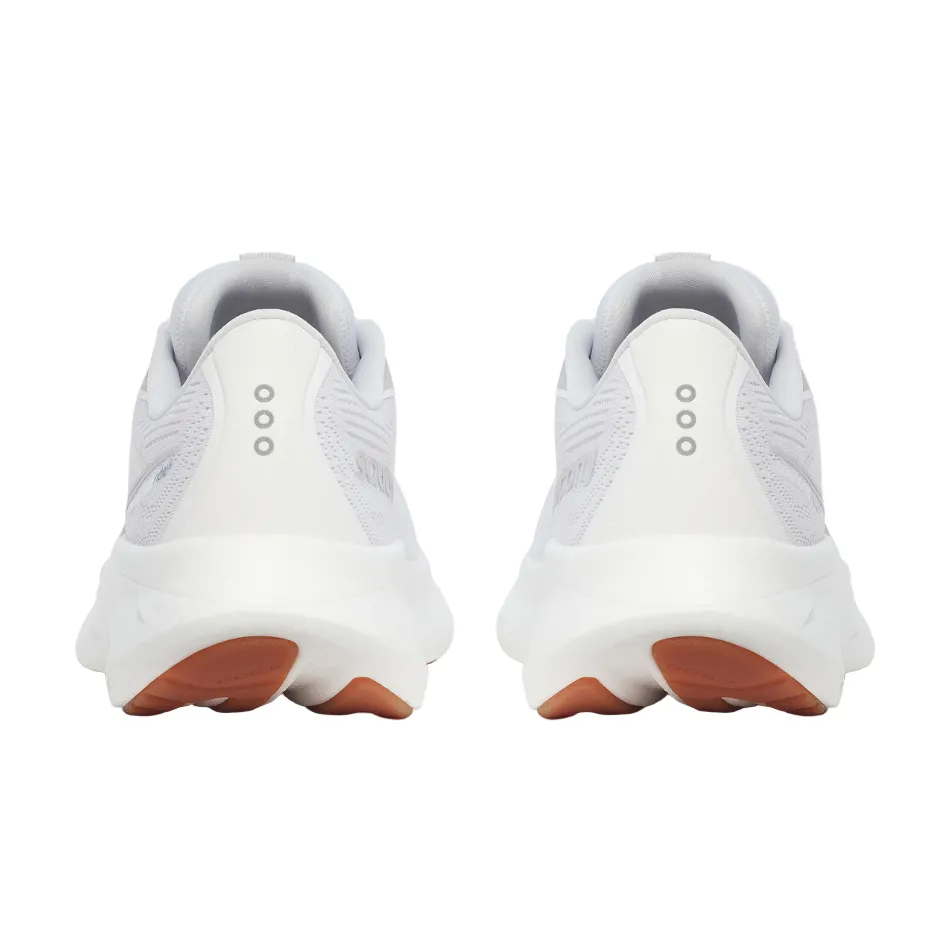 Dry running comfort night running shoes Saucony Women's Ride 18 Running Shoes in White/Gum - Online Exculsive
