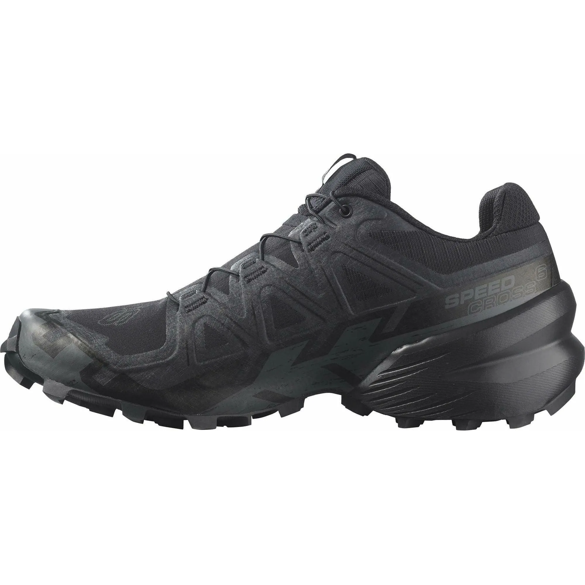 Slip   On Style Urban fitness Salomon Speedcross 6 Mens Trail Running Shoes - Black