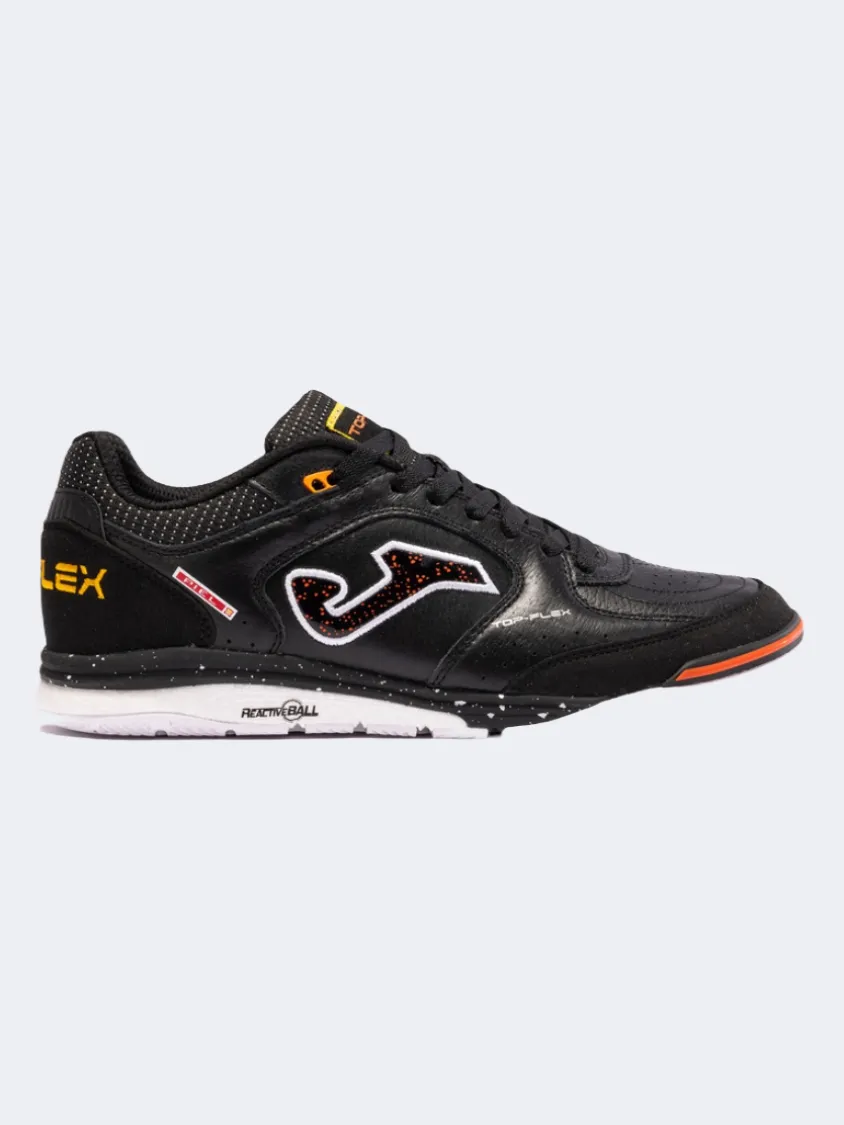 right - footed users Joma Top Flex Rebound 2401 Indoor Men Football Shoes Black/White