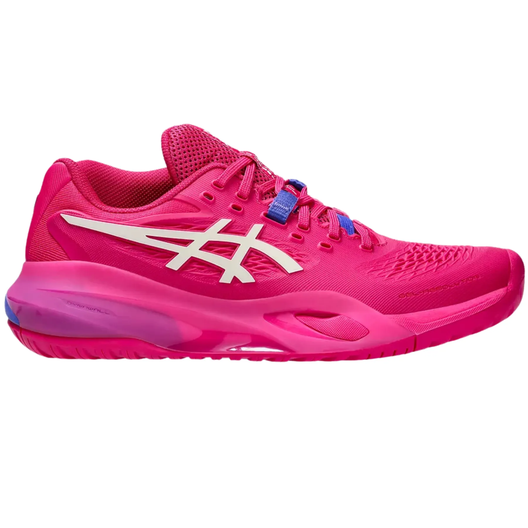 Asics Gel Resolution X Hard Court Womens Tennis Shoes - Bright Rose/Cream Ankle Ease