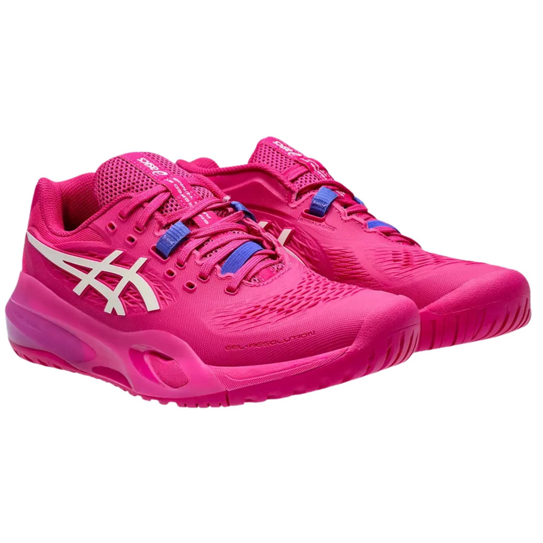 Asics Gel Resolution X Hard Court Womens Tennis Shoes - Bright Rose/Cream Unisex Fit Energy Boost