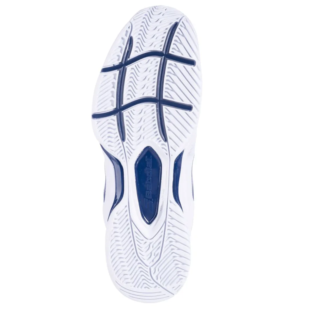 Active Foam Durable Babolat SFX3 All Court Men Tennis Shoes - White/Navy