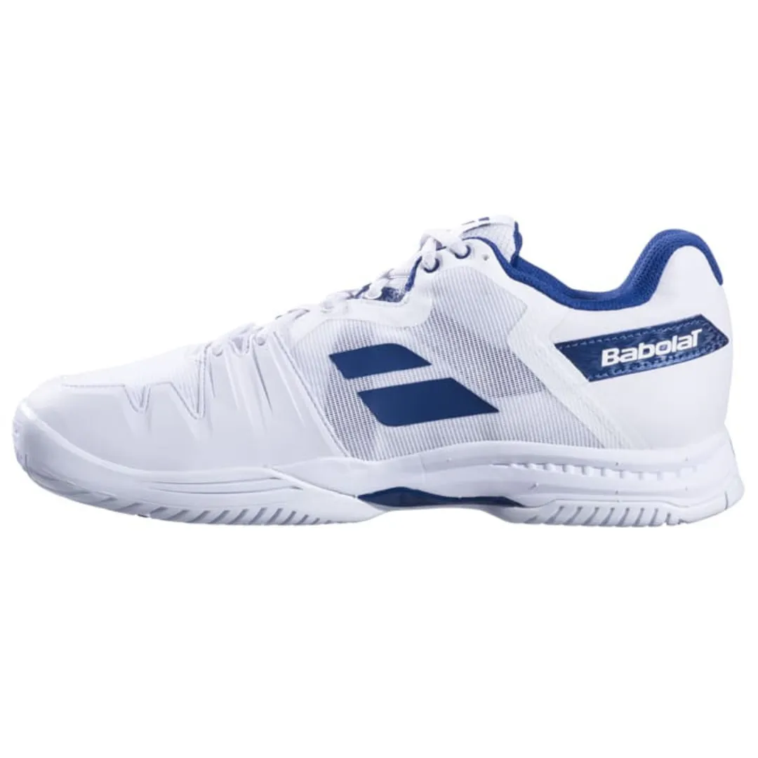 Babolat SFX3 All Court Men Tennis Shoes - White/Navy Strong Stitching