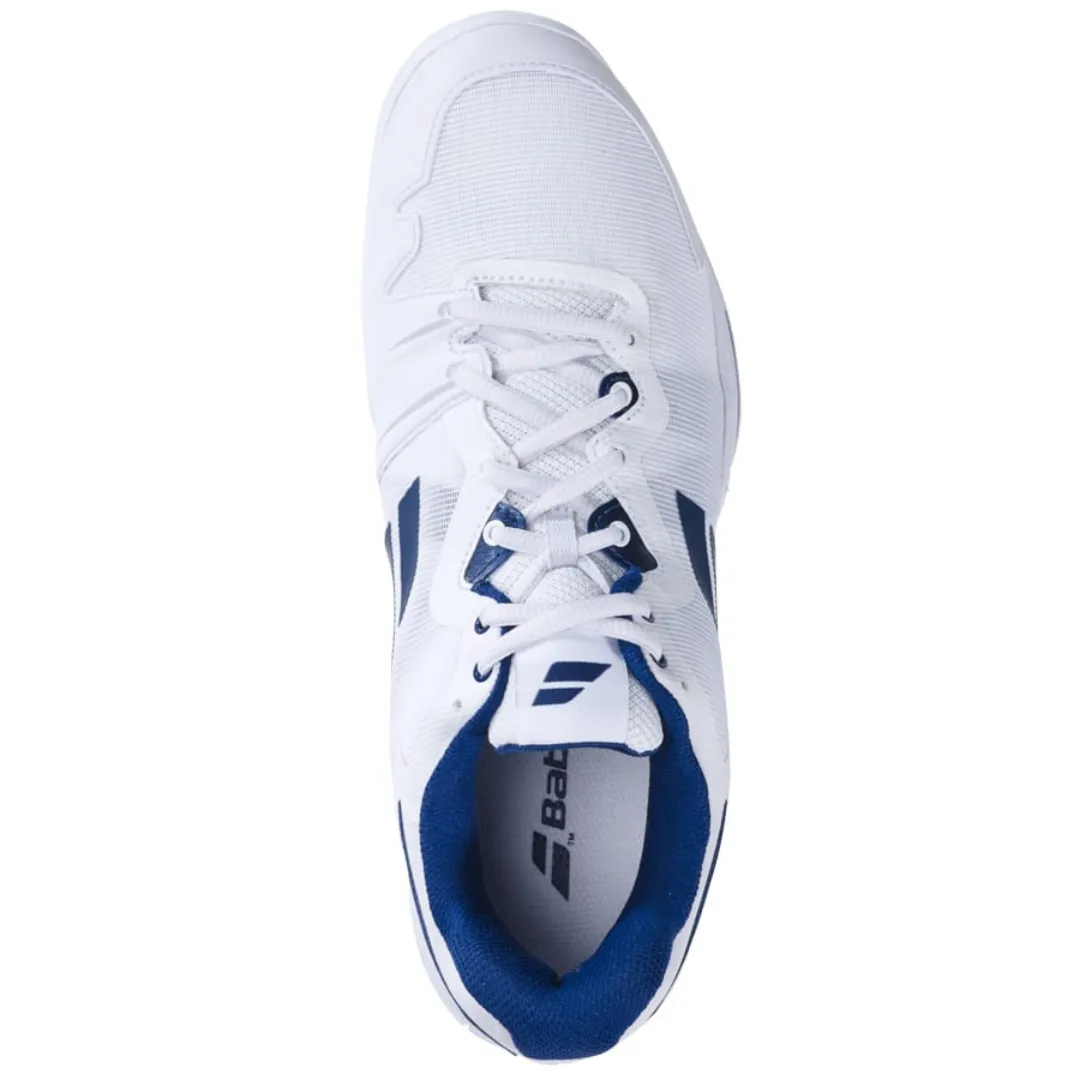 Babolat SFX3 All Court Men Tennis Shoes - White/Navy Performance Wear Anti microbial