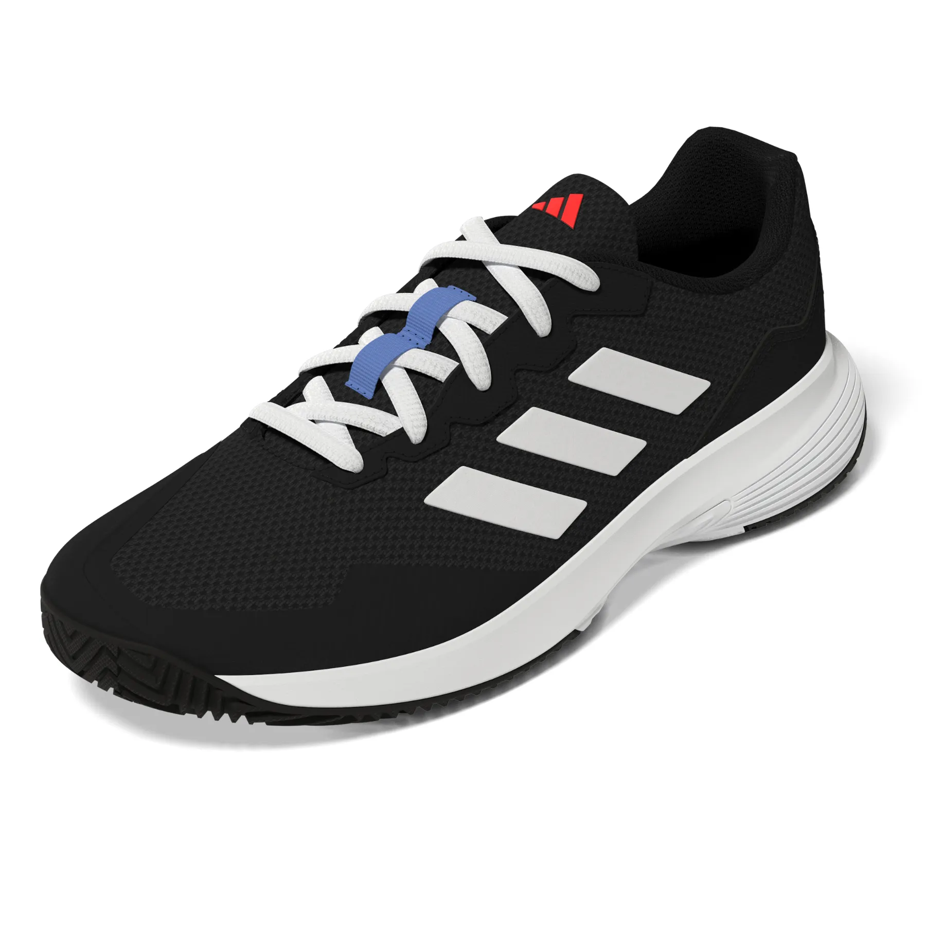 Adidas Performance Game Court 2.0 Men Tennis Shoes - Core Black/Ftw White/Solar Red Support frame Sprint Practice