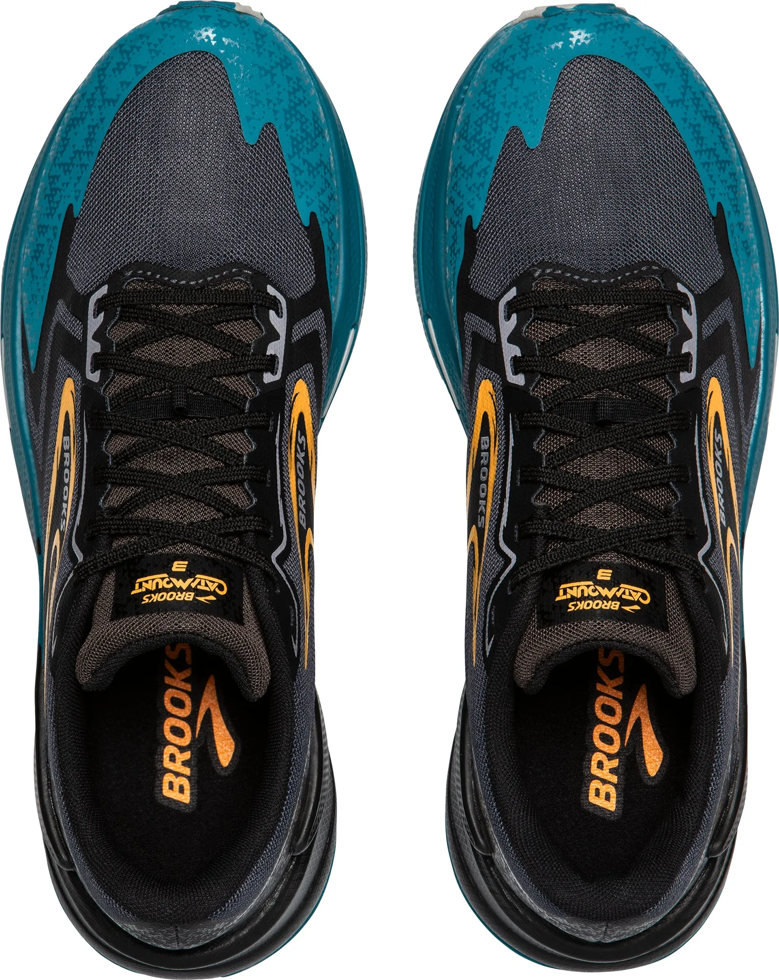 Brooks Catamount 3 Mens Trail Running Shoes - Black Comfort Motion Agile Fit