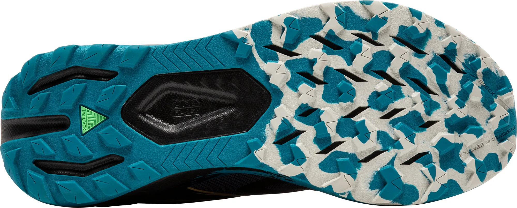 Every Terrain Ventilated Brooks Catamount 3 Mens Trail Running Shoes - Black
