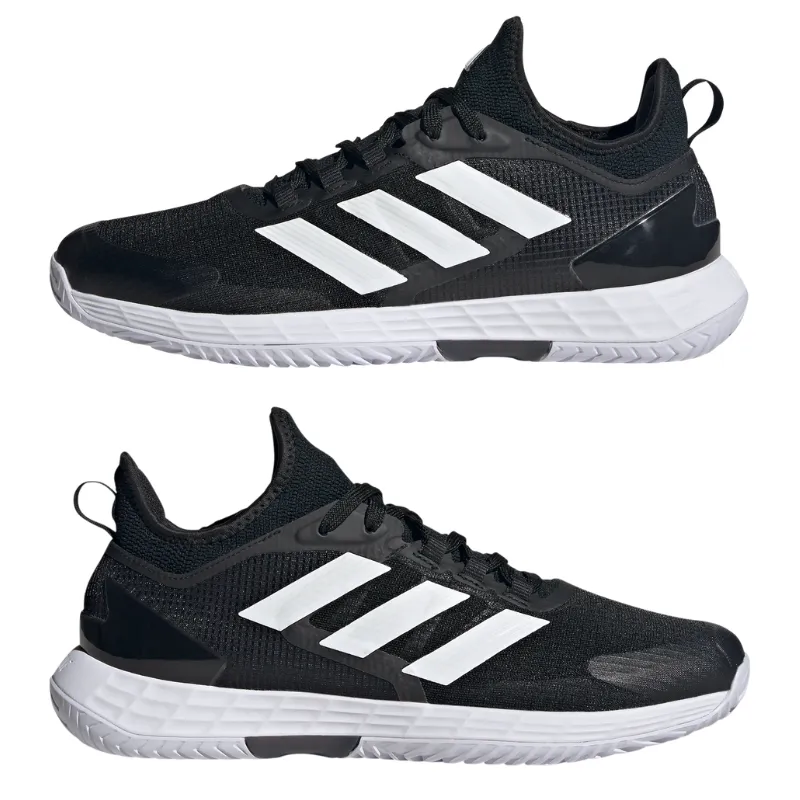 Urban Style Shockproof Adidas Adizero Ubersonic 4.1 Mens Tennis Shoes - Core Black / White / Grey Four