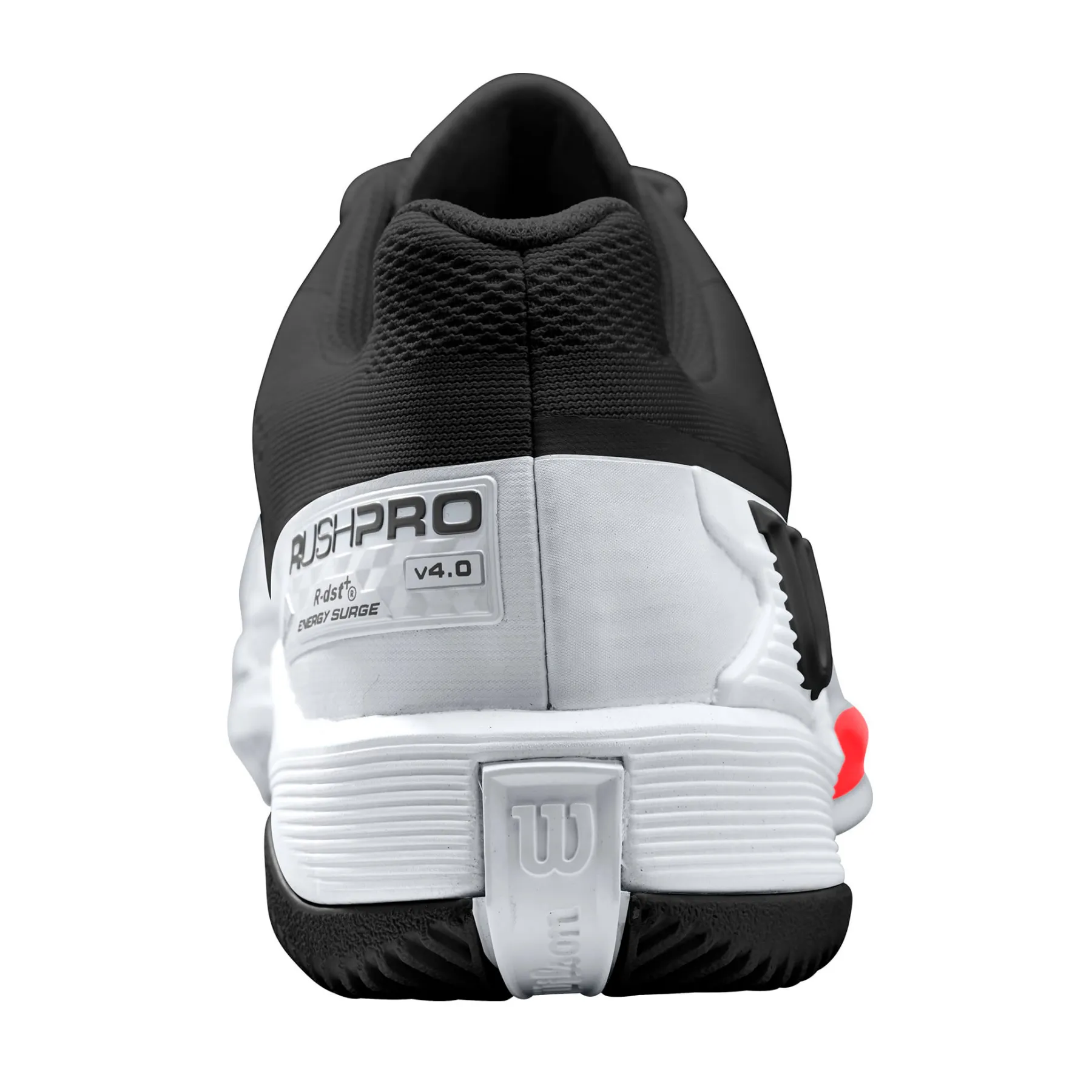 Modern Design Functional Fit Wilson Men Rush Pro 4.0 2022 Tennis Shoes - Black/ White/ Poppy