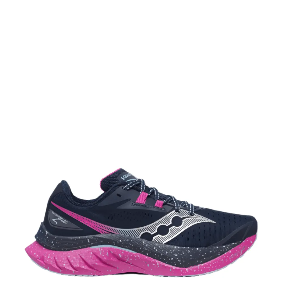 Winter - running Saucony Women's Endorphin Speed 4 Running Shoes in Navy/Fuchsia SS25