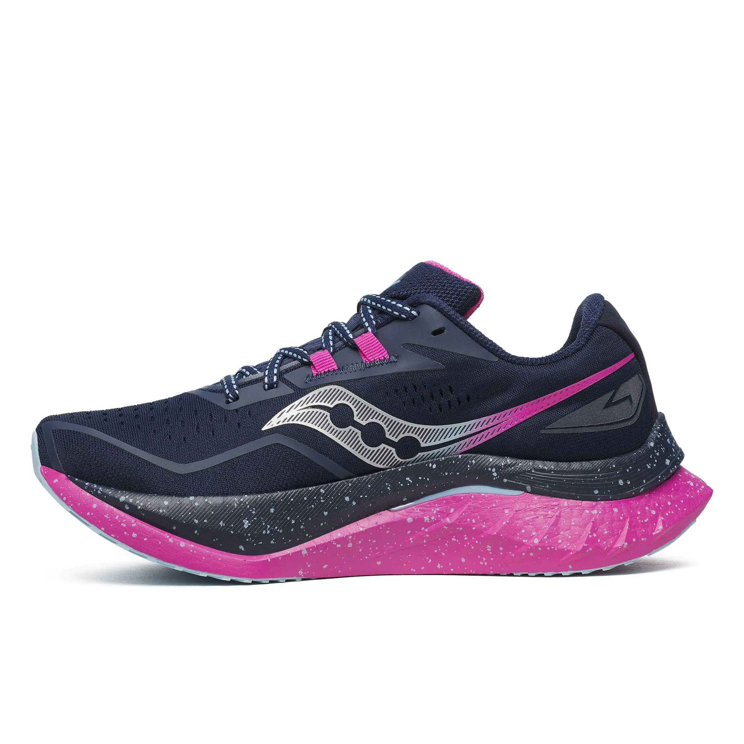 road shoes Saucony Women's Endorphin Speed 4 Running Shoes in Navy/Fuchsia SS25