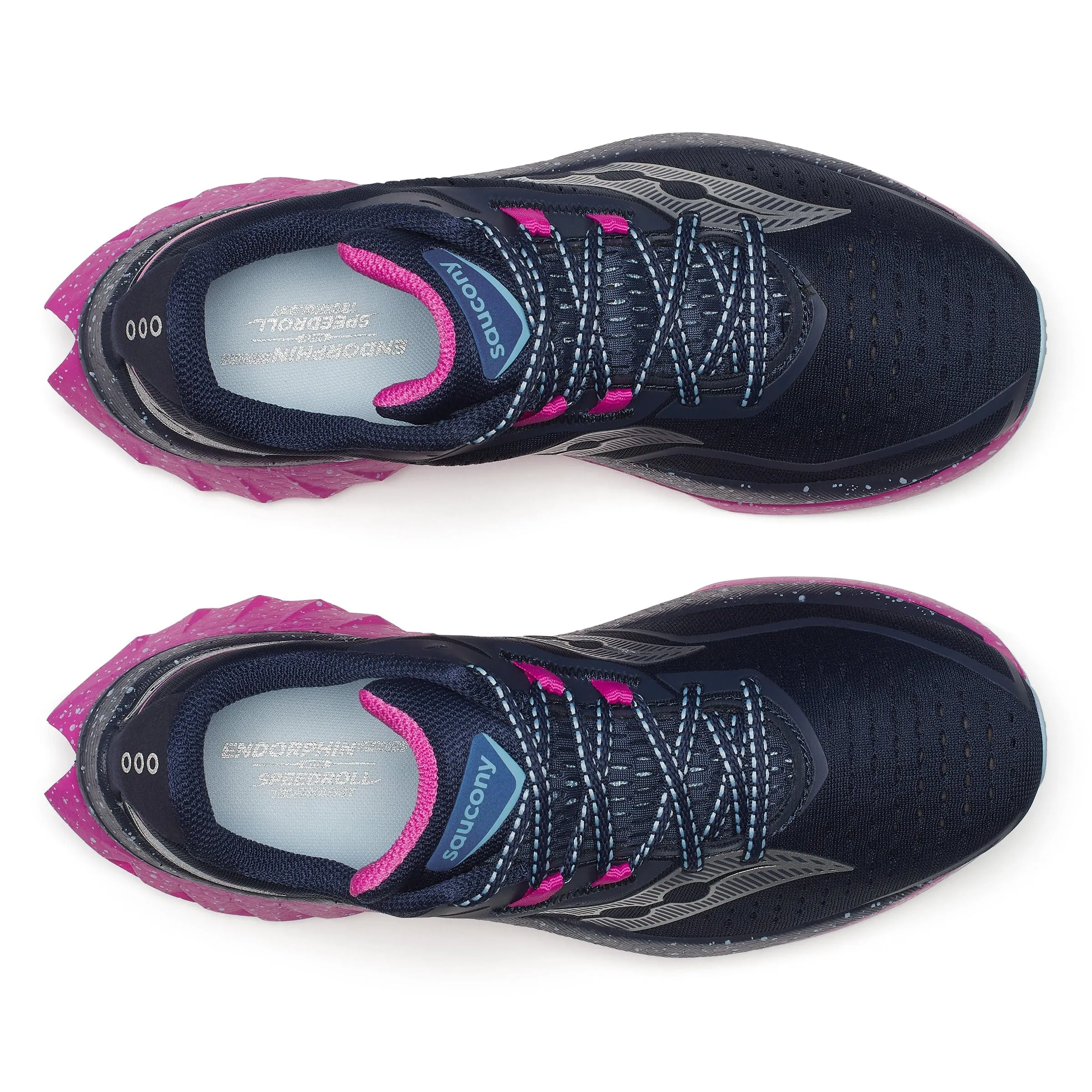 Saucony Women's Endorphin Speed 4 Running Shoes in Navy/Fuchsia SS25 high-top shoes