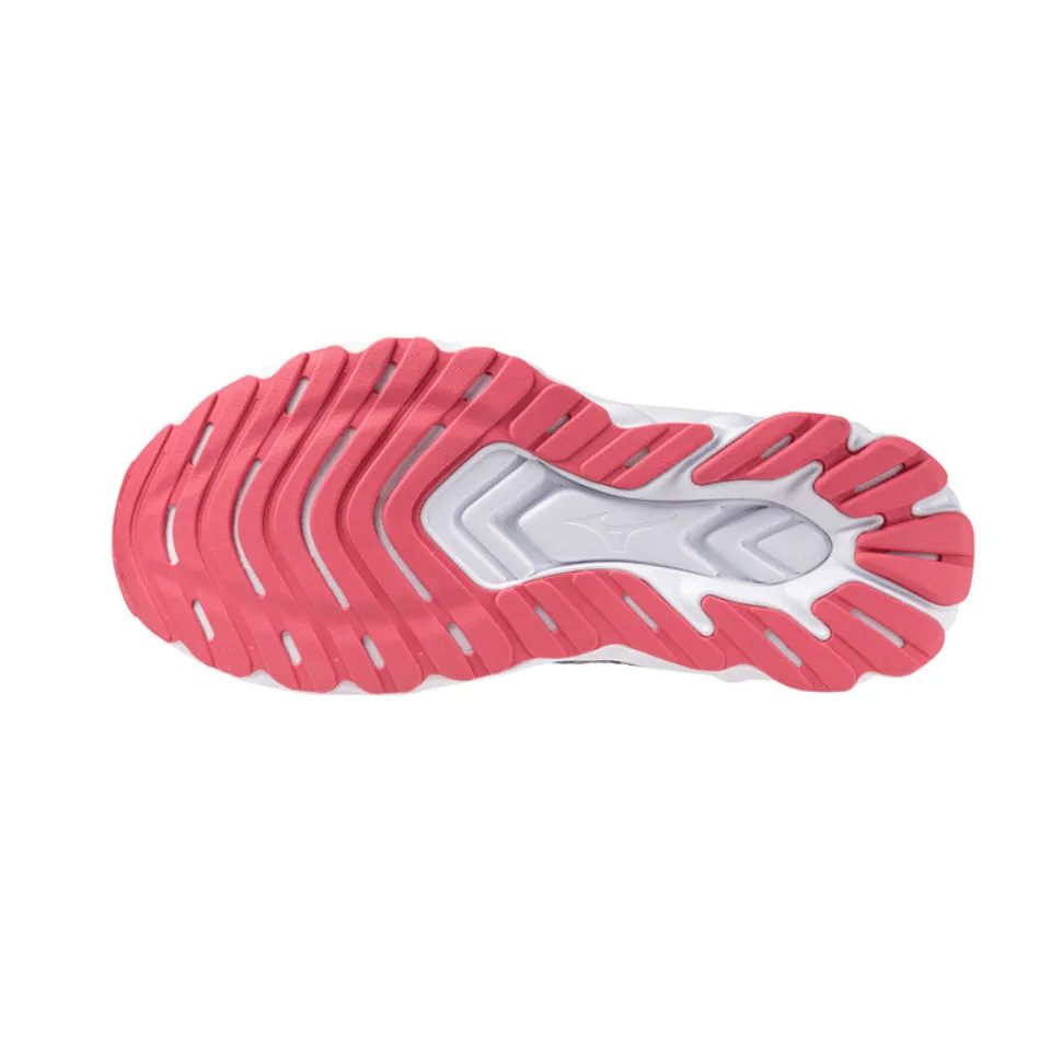 Mizuno Women's Wave Skyrise 6 Running Shoes in Black/Camellia Rose SS25 slip - on design